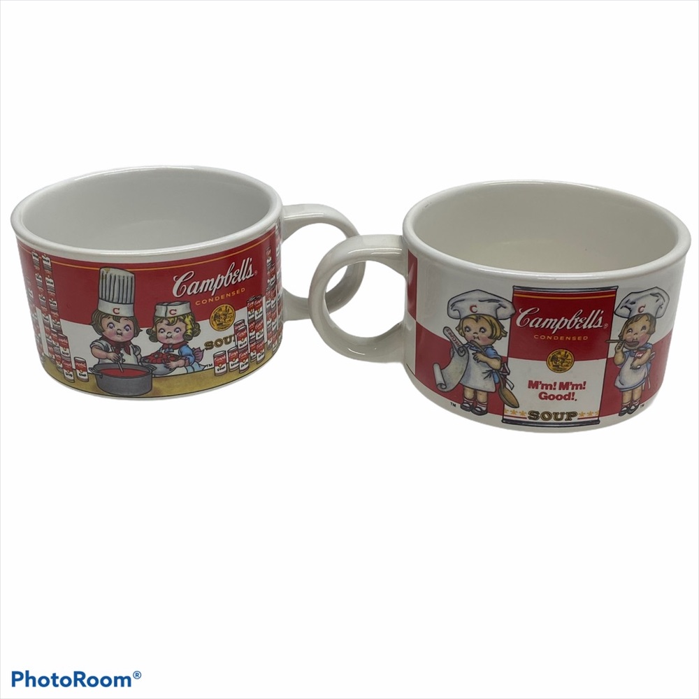 Campbell soup co. Soup cups 1998 by West wood Campbell Soup Kids Cups Set of 2